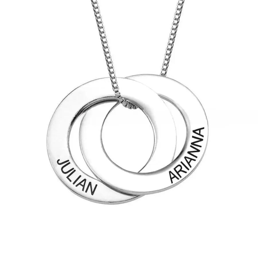 Intertwined Rings Personalized Necklace