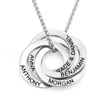 Intertwined Rings Personalized Necklace