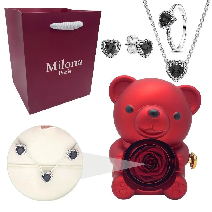 Milona™ Oso eterno y Set Corazón Eterno