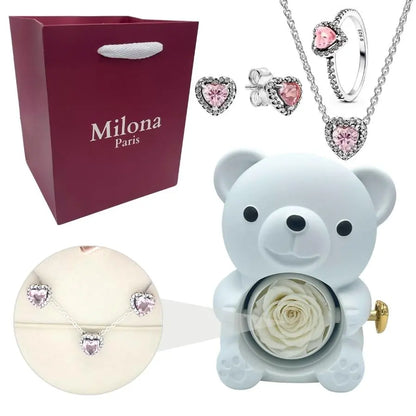 Milona™ Oso eterno y Anillo Corazón Eterno