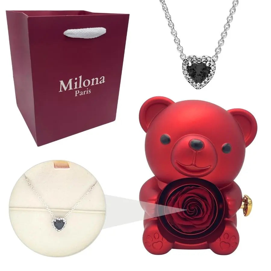 Milona™ Oso eterno y Collar Corazón Eterno