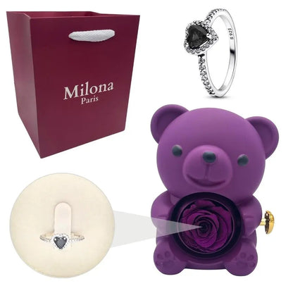 Milona™ Oso eterno y Anillo Corazón Eterno