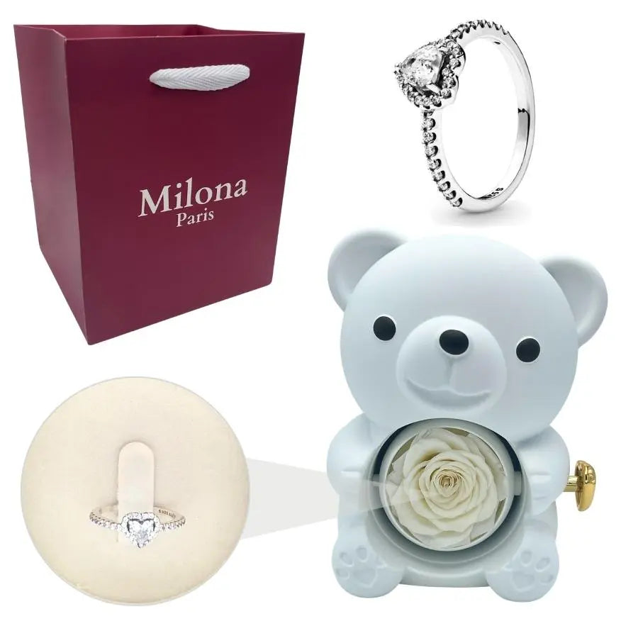 Milona™ Oso eterno y Anillo Corazón Eterno