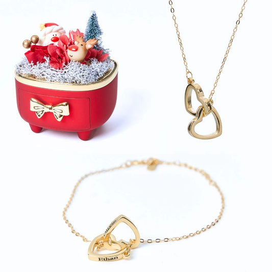 Caja Navidad Eterno & Pulsera y Collar Personalizados