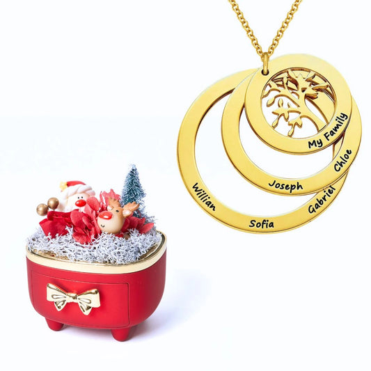Caja Navidad Eterno & Collar Personalizado Árbol de la Vida