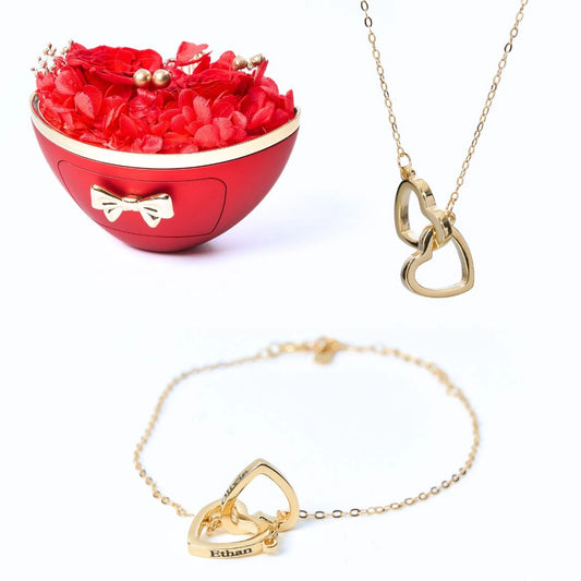 Coffret Fidélité Éternelle & Bracelet et Collier personnalisés
