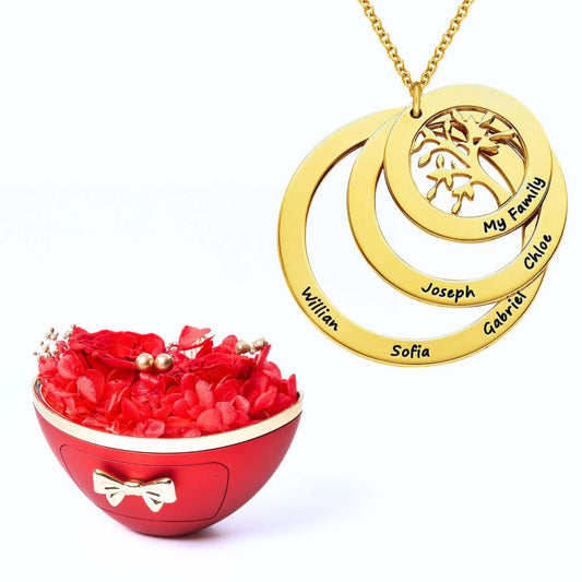 Coffret Fidélité Éternelle et Collier Personnalisé Arbre de Vie