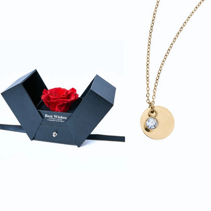 Caja Regalo Eterno y Collar Disco Personalizado