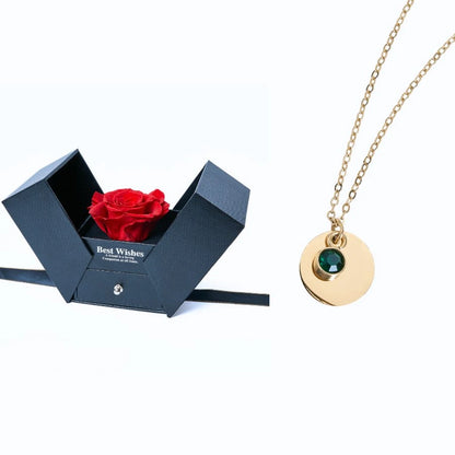 Caja Regalo Eterno y Collar Disco Personalizado