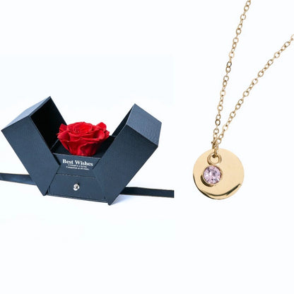 Caja Regalo Eterno y Collar Disco Personalizado