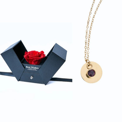 Caja Regalo Eterno y Collar Disco Personalizado