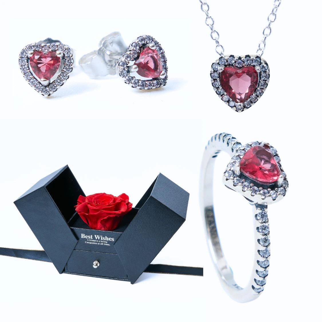 Eternal Gift Box & Light Red Eternal Heart Set
