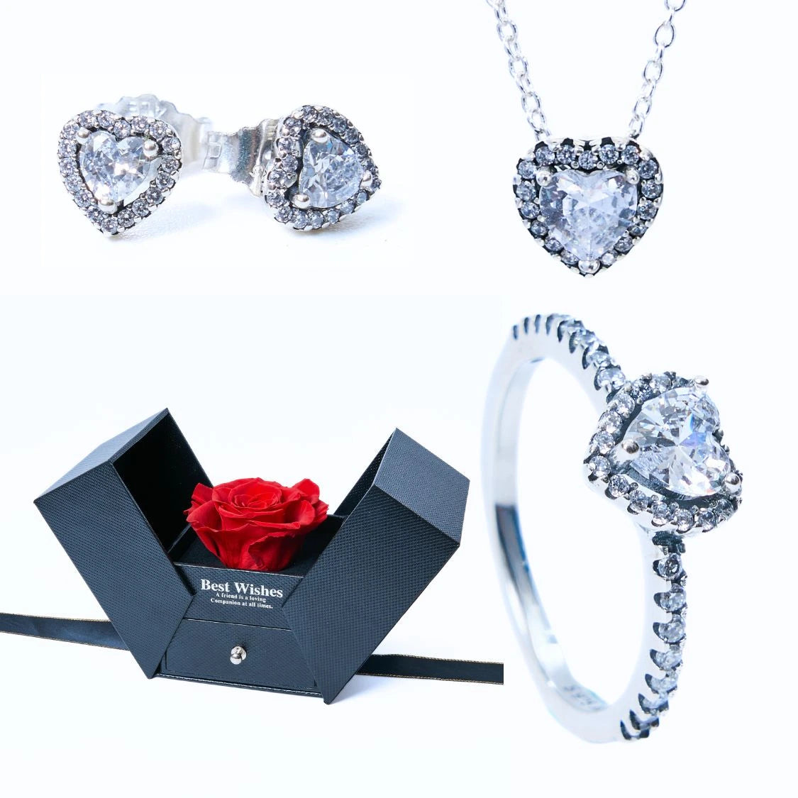Ewige Geschenkbox & Weißes Ewiges Herz-Set