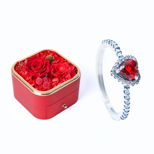 Caja Felicidad Eterna y Anillo Corazón Eterno