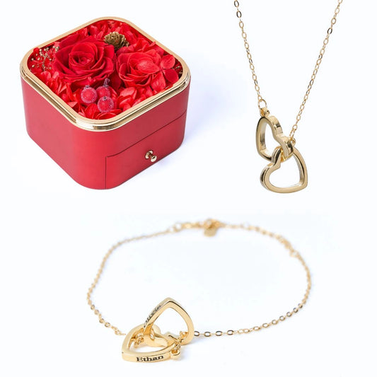 Caja Felicidad Eterna y Pulsera y Collar Personalizados