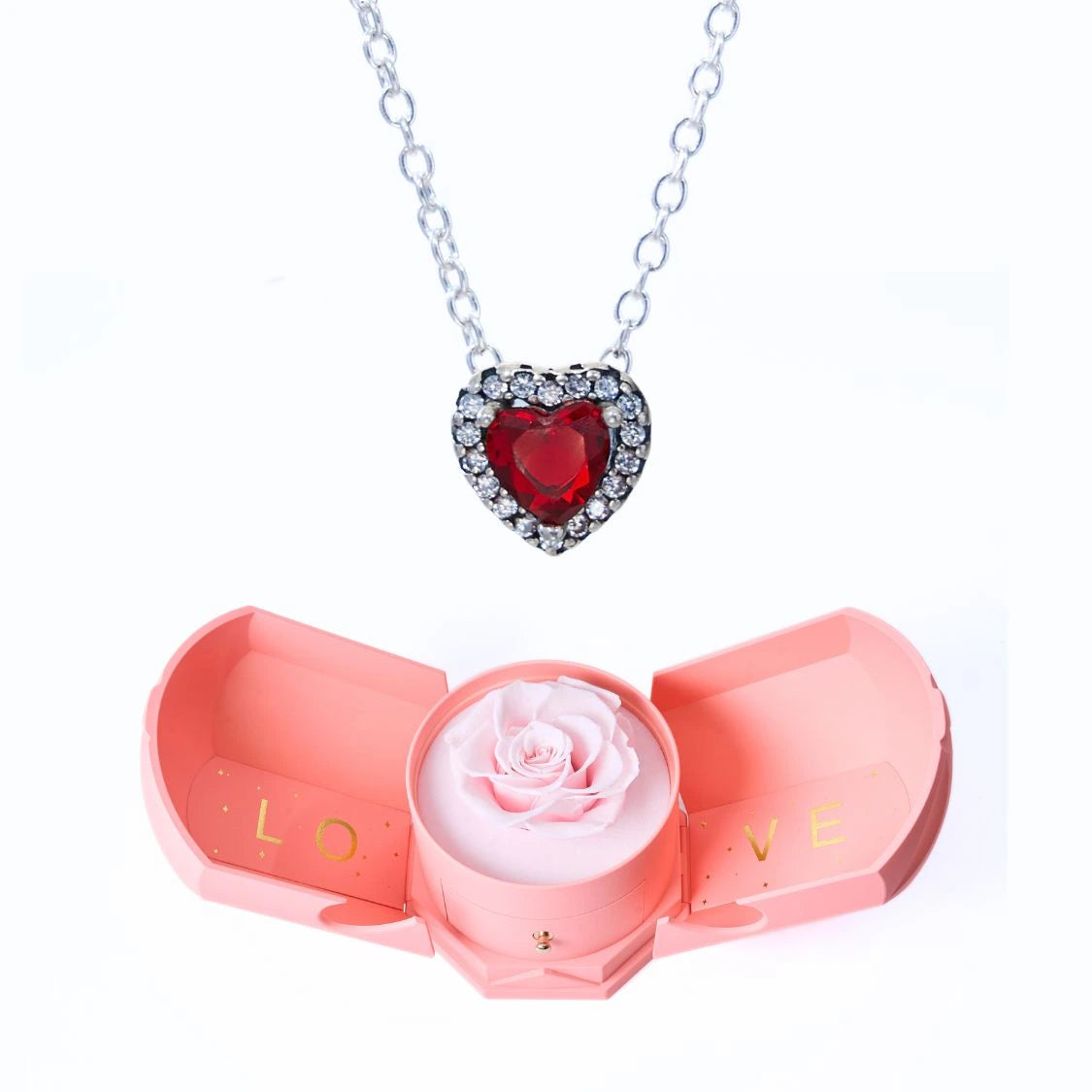 Caja Armonía Eterna y Collar Corazón Eterno
