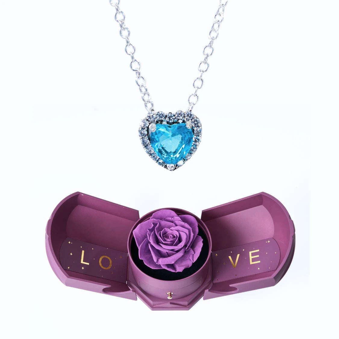 Caja Armonía Eterna y Collar Corazón Eterno