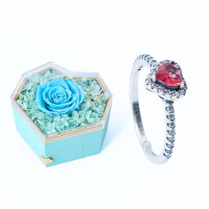 Eternal Heart Box & Light Red Eternal Heart Ring