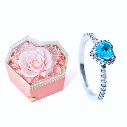 Bague coeur éternel & coeur éternel bleu