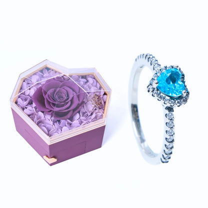 Bague coeur éternel & coeur éternel bleu