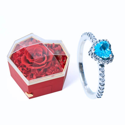 Bague coeur éternel & coeur éternel bleu
