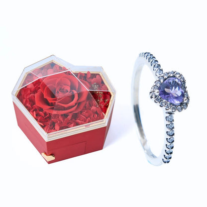 Eternal Heart Box & Purple Eternal Heart Ring