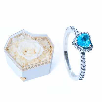 Bague coeur éternel & coeur éternel bleu