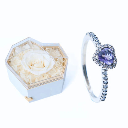 Eternal Heart Box & Purple Eternal Heart Ring