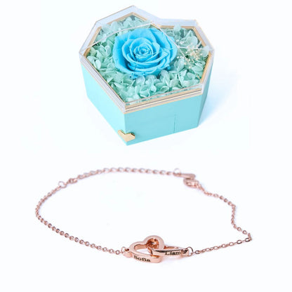 Scatola Cuore Eterno e Bracciale Personalizzato