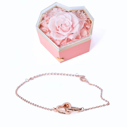 Scatola Cuore Eterno e Bracciale Personalizzato