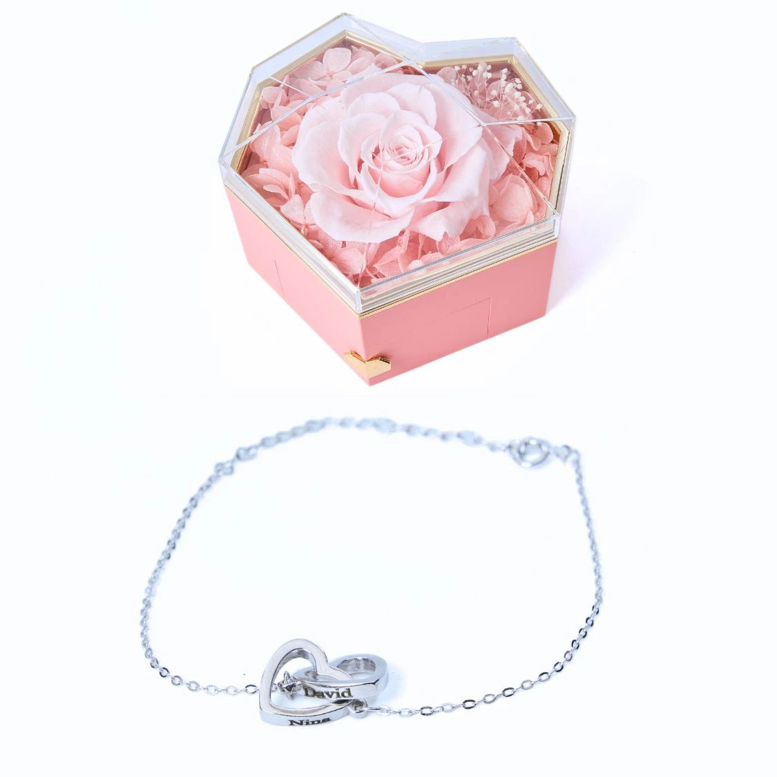 Eternal Heart Box & Personalized Bracelet