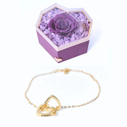 Eternal Heart Box & Personalized Bracelet