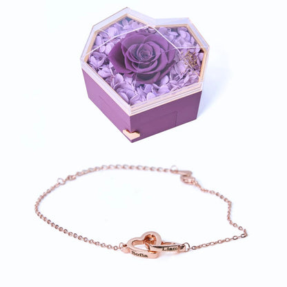 Scatola Cuore Eterno e Bracciale Personalizzato