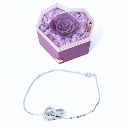 Eternal Heart Box & Personalized Bracelet