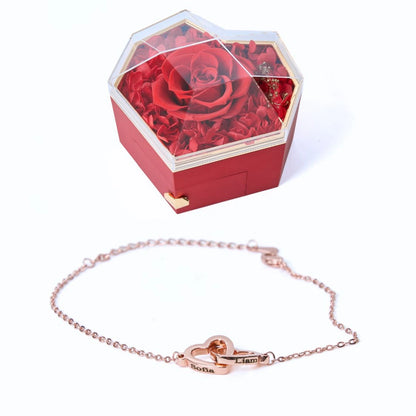 Scatola Cuore Eterno e Bracciale Personalizzato