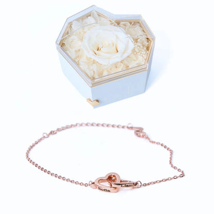 Scatola Cuore Eterno e Bracciale Personalizzato