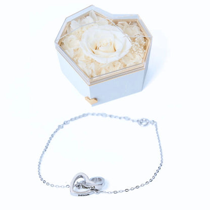 Eternal Heart Box & Personalized Bracelet