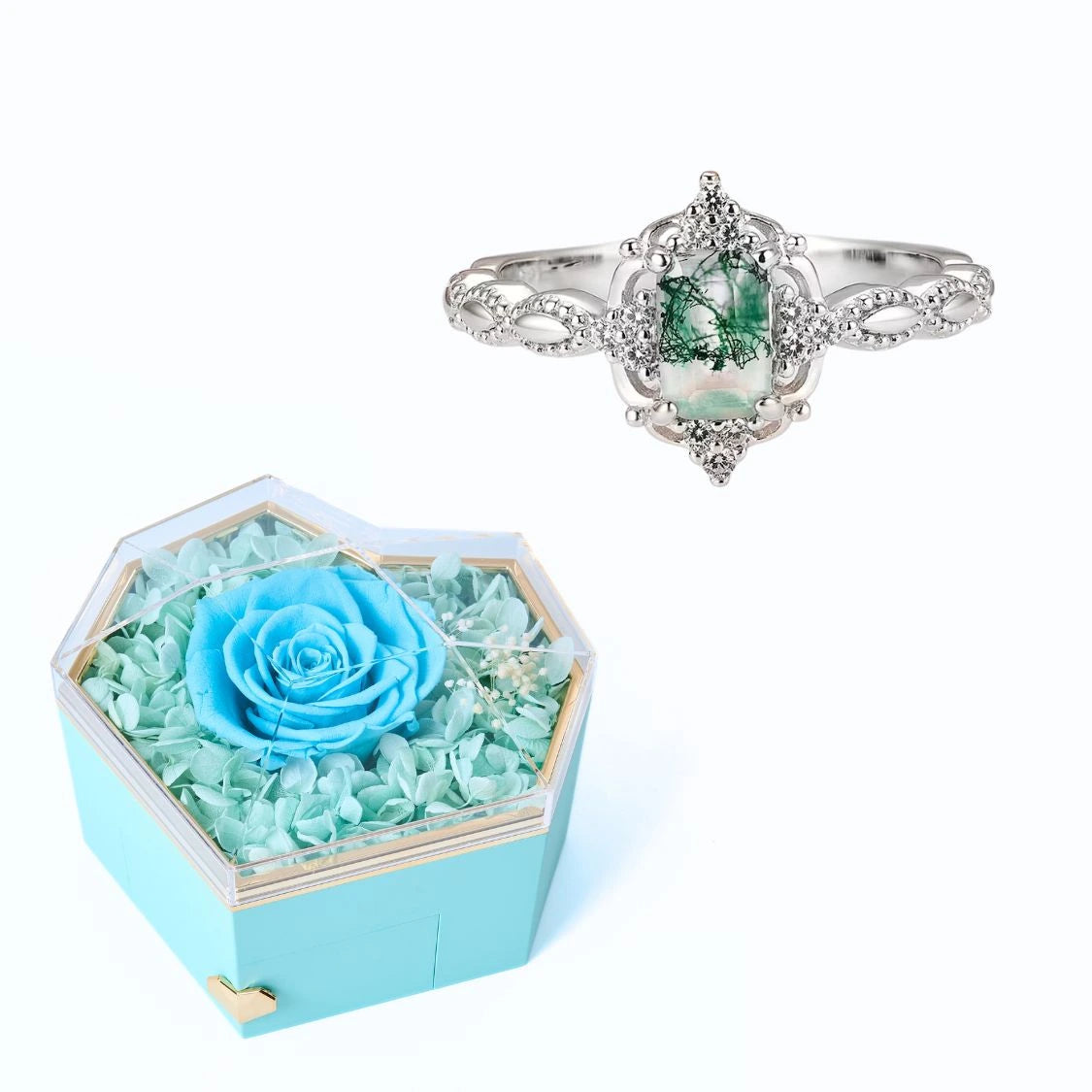 Eternal Heart Box & Jasmine Ring