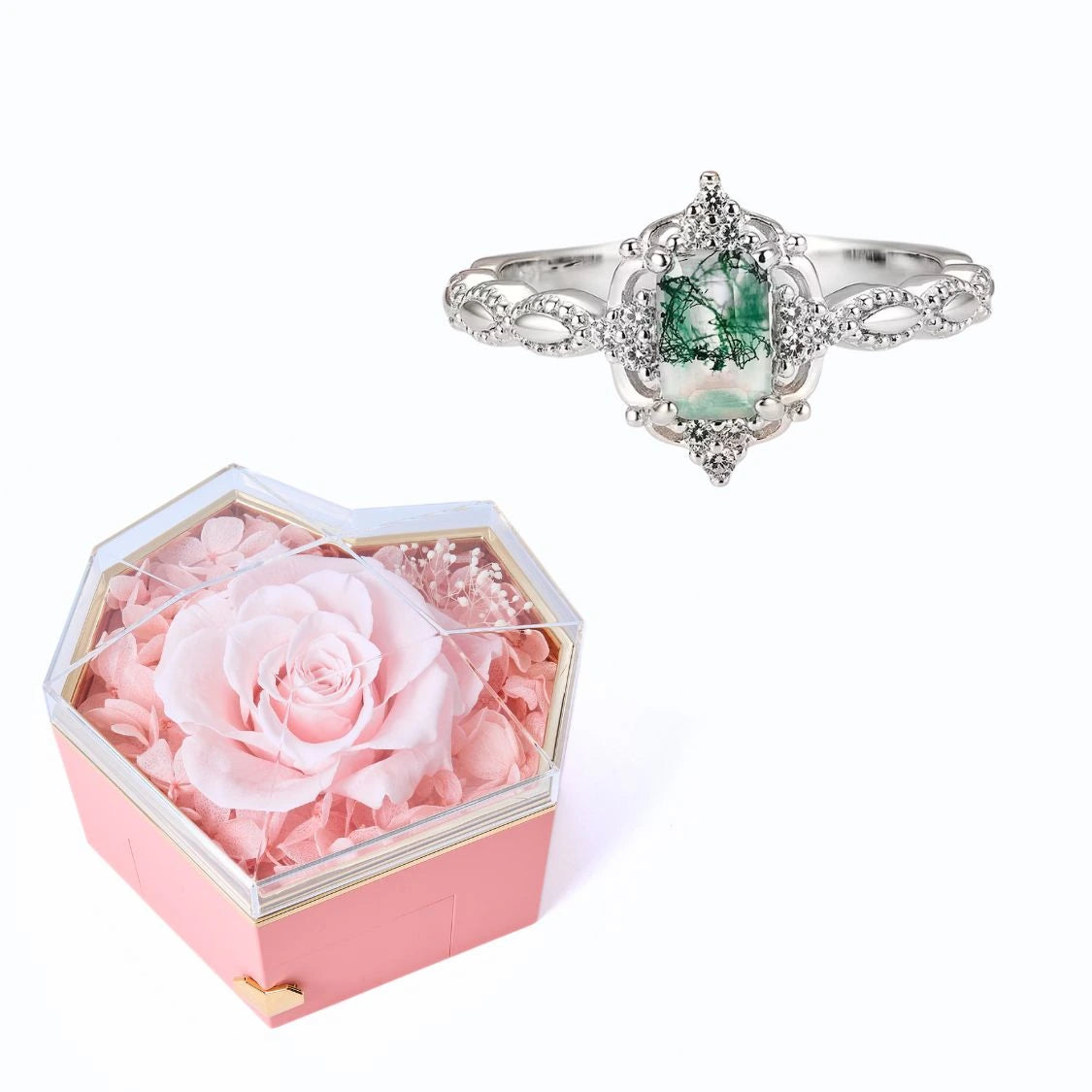 Eternal Heart Box & Jasmine Ring