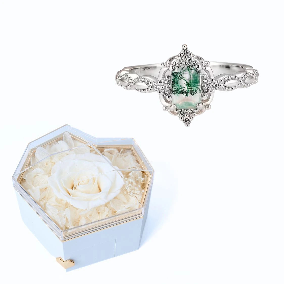 Eternal Heart Box & Jasmine Ring