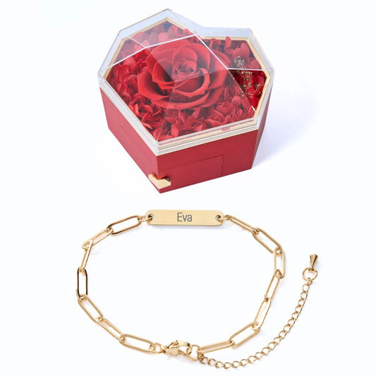 Ewige Herzbox & Mira Personalisiertes Armband