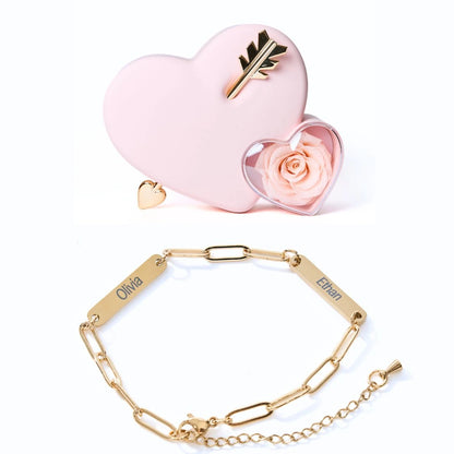 Coffret Amour Éternel & Bracelet Personnalisé Mira