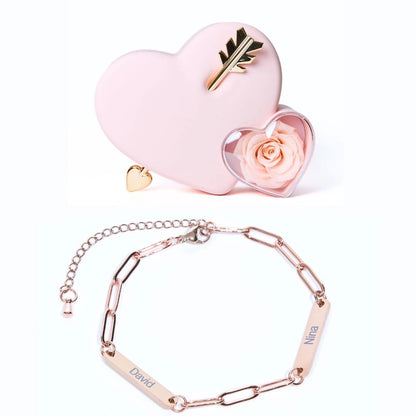 Coffret Amour Éternel & Bracelet Personnalisé Mira