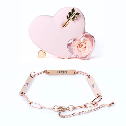Coffret Amour Éternel & Bracelet Personnalisé Mira