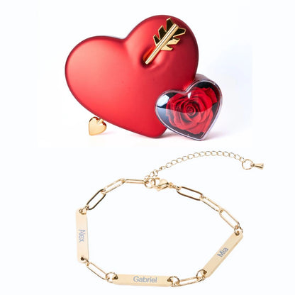 Coffret Amour Éternel & Bracelet Personnalisé Mira