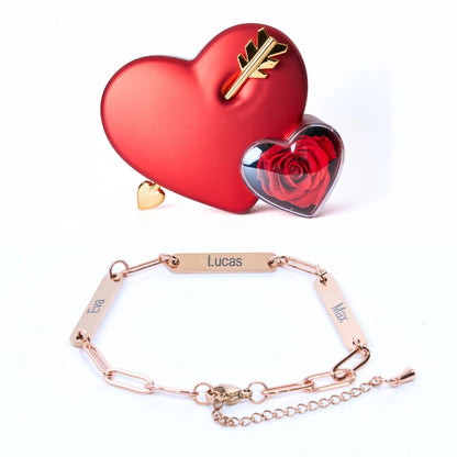 Coffret Amour Éternel & Bracelet Personnalisé Mira