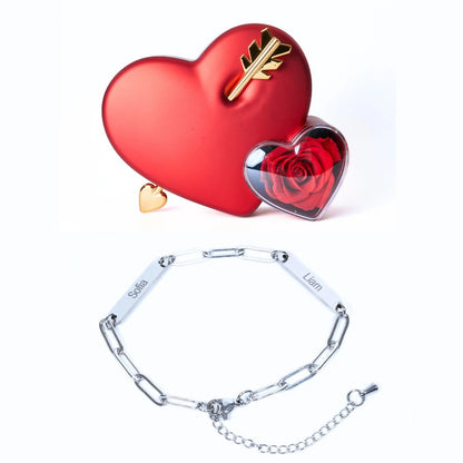 Coffret Amour Éternel & Bracelet Personnalisé Mira