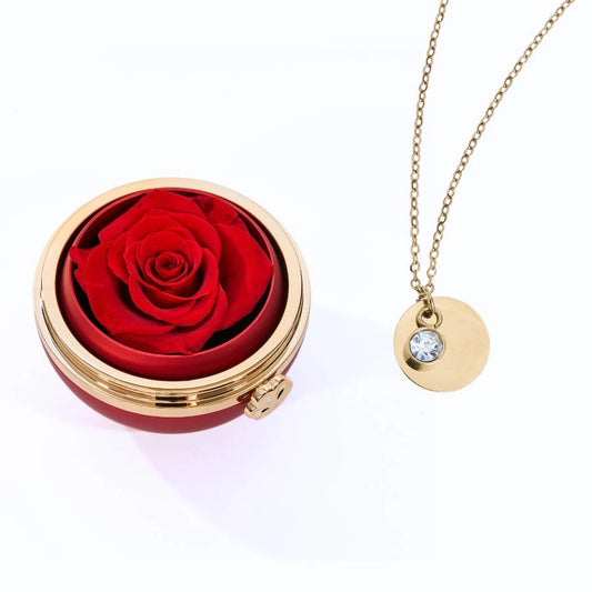 Scatola Passione Eterna e Collana a Disco Personalizzata