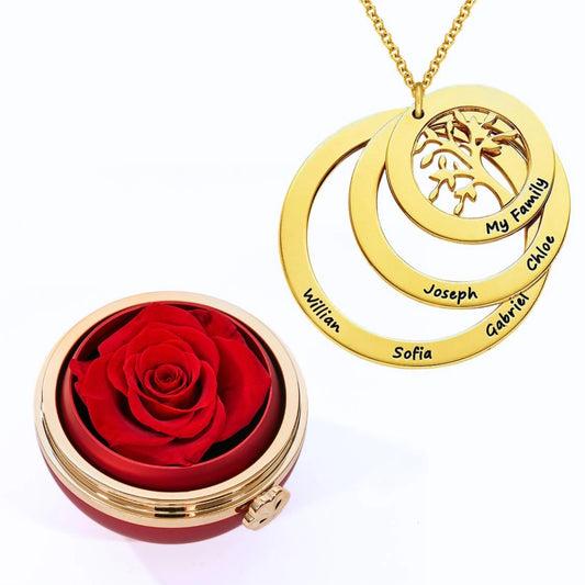 Scatola Passione Eterna e Collana Personalizzata Albero della Vita