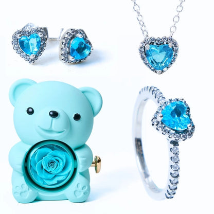 Milona Ewiger Bär & Blaues Ewiges Herz-Set